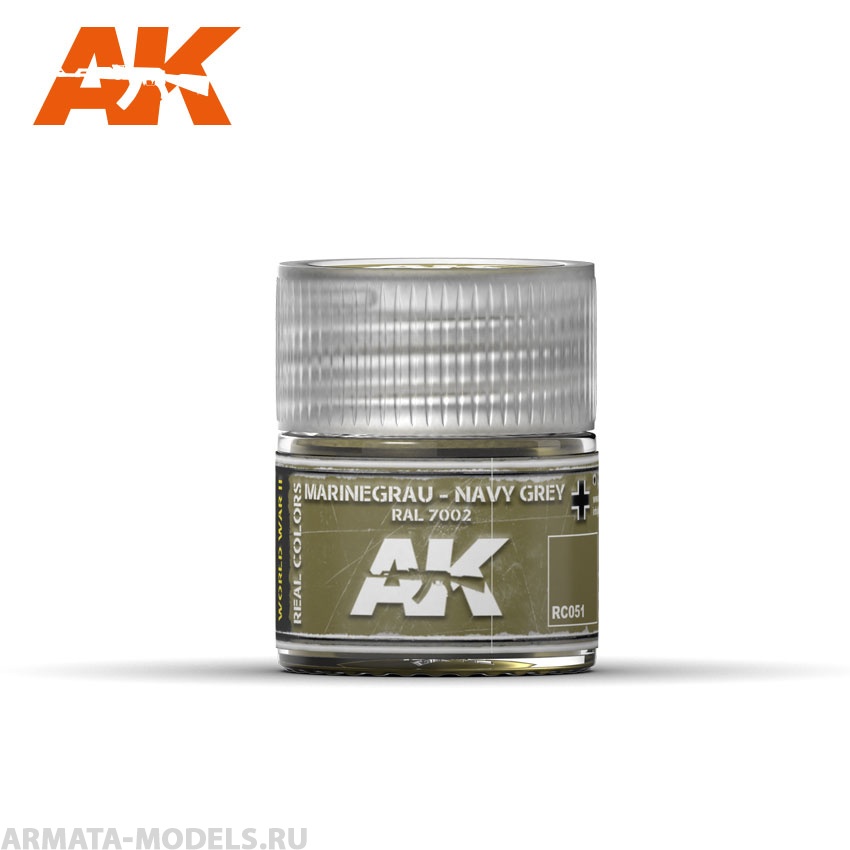 RC051 Краска Real Colors Marinegrau-Navy Grey RAL 7002  10ml