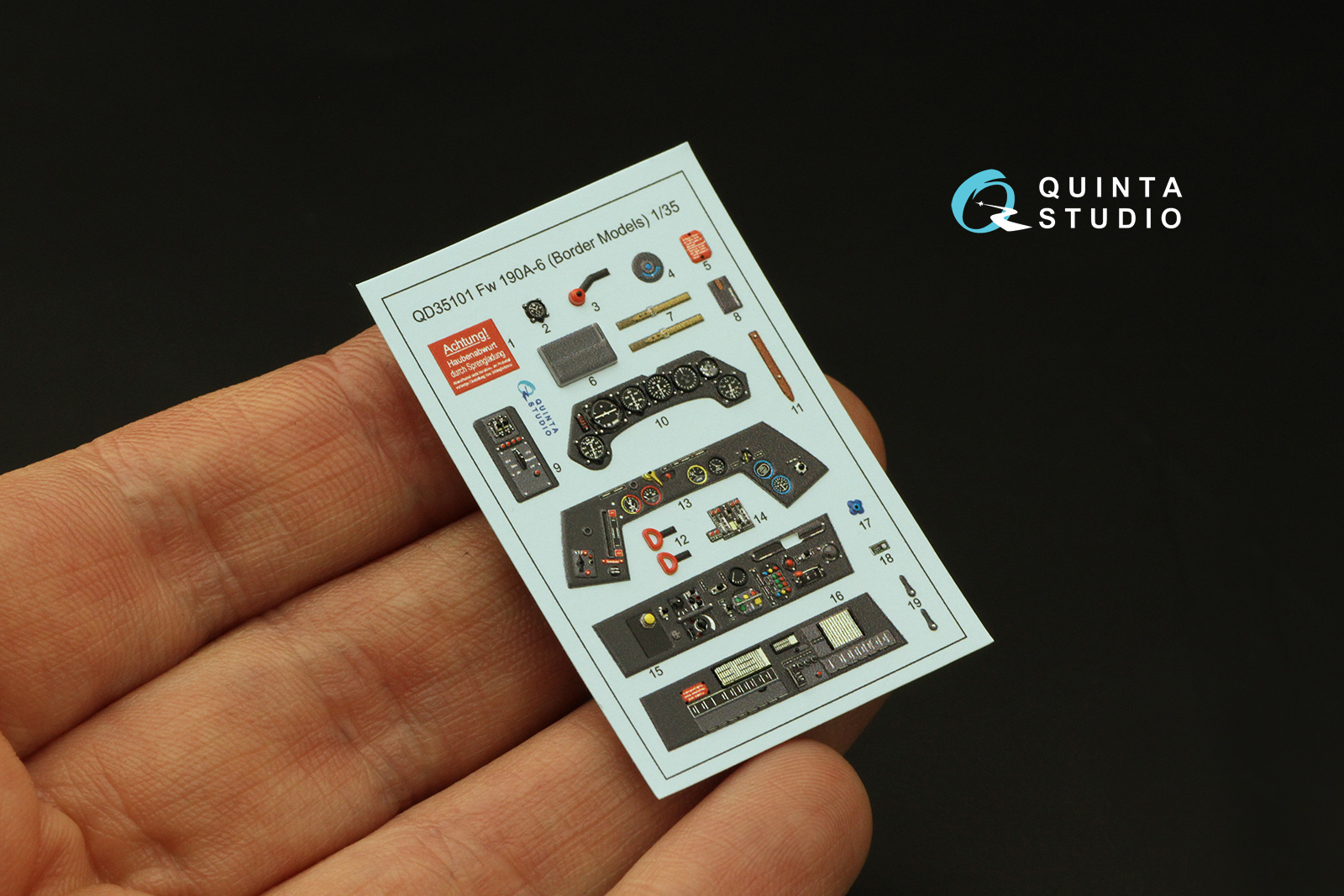 QD35101 3D Декаль интерьера кабины FW 190A-6 (Border Model)