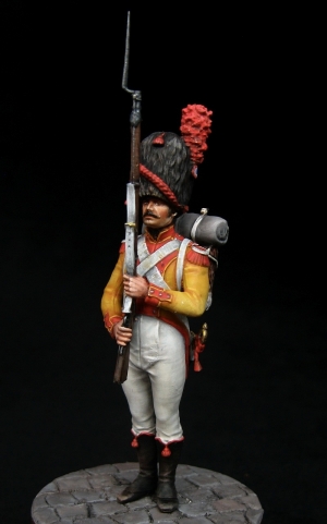 CHM-54105(M). Карабинер батальона Невшатель, 1810-12 гг. 54 мм. Материал – белый металл Chronos Miniatures