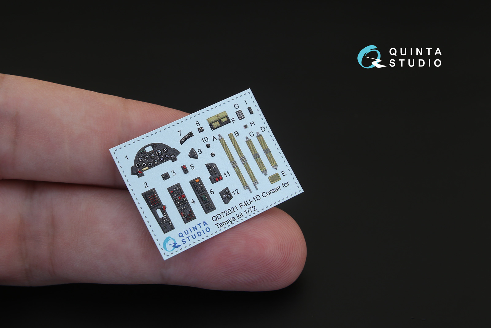 QD72021 3D Декаль интерьера кабины F4U-1D Corsair  (для модели Tamiya)