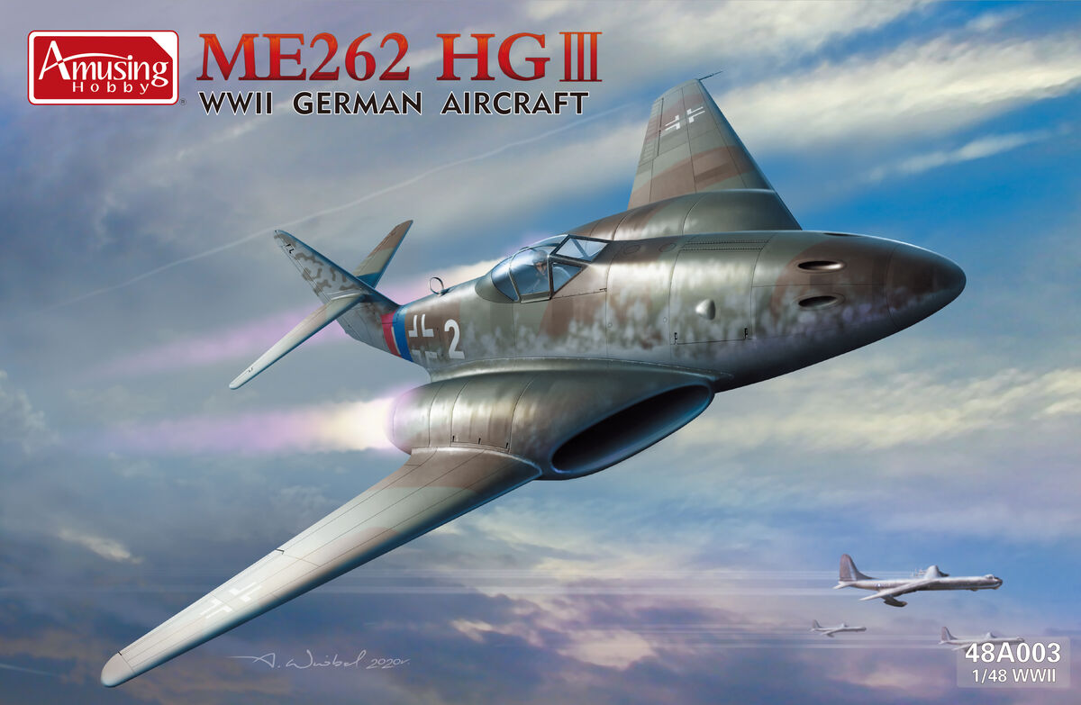 AH48A003 Немецкий истребитель Messerschmitt Me.262 HGII Amusing Hobby
