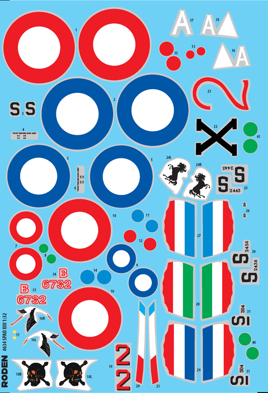 Rod634 Самолет Spad XIIIc1 (Early) Roden