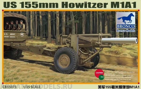 CB35073 US M1A1 155mm Howitzer(WWII) Bronco Models