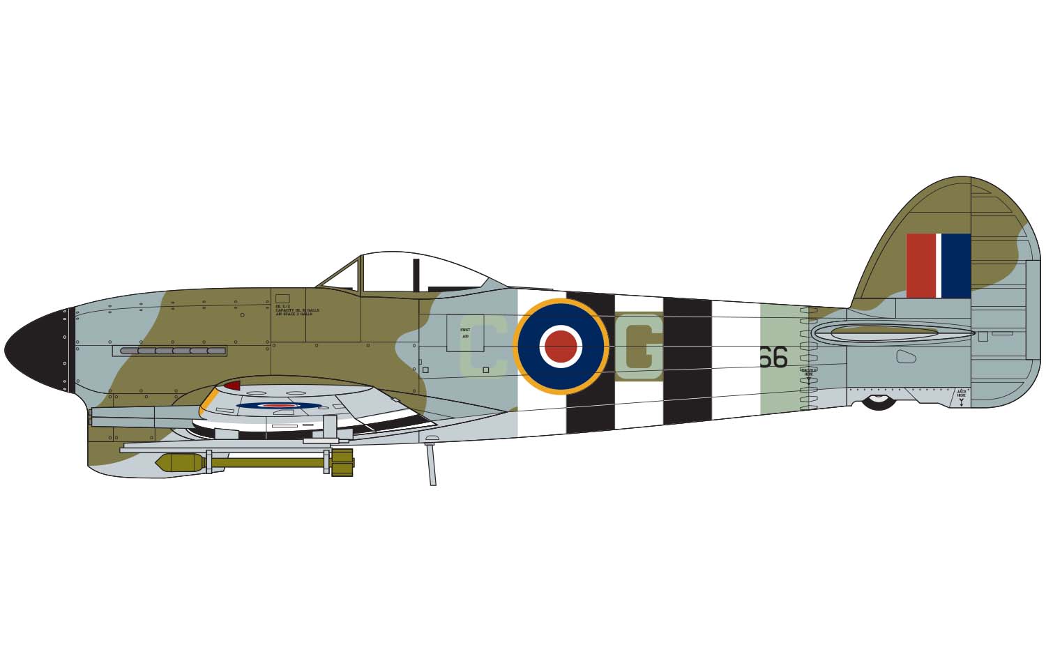 A02041A Самолет Hawker Typhoon Mk.Ib Airfix