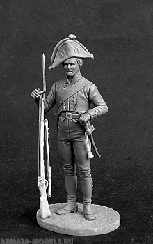 CHM-54216. Мушкетер пехотных полков, Пруссия 1800-07 гг. 54 мм. Материал - смола.