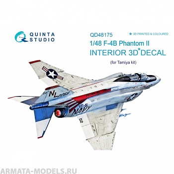 QD48175 3D Декаль интерьера кабины F-4B (для модели Tamiya)