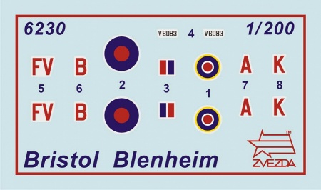 6230 Британский бомбардировщик Бристоль Бленхейм IV Звезда