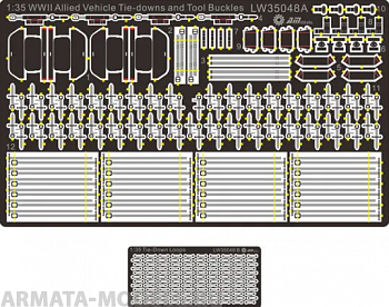LW35048 LW35048 WWII allied vehicle tool buckles and tie-downs
