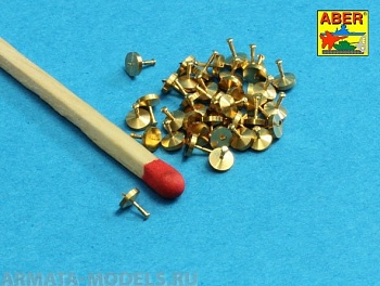 ABR-16-106  Дополнения для  Turned rivets 0,9 x1,3 x 0,5mm 40 pcs. универсальный набор 1/16