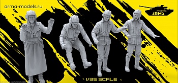 AM35724 Экипаж Су-76М 4 фигуры