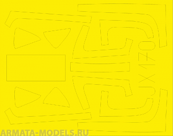 JX170ED Окрасочная маска A-1H (for Trumpeter kit) 1/32