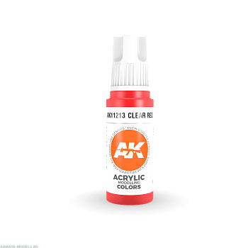 AK11213 Краска акриловая Clear Red 17ml