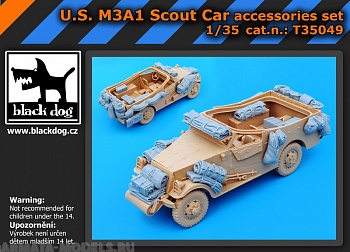 T35049 Конверсионный набор US M3A1 Scout Car for Hobby Boss (Black dog)