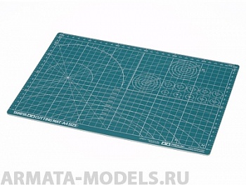74118 Коврик модельный А4 для разметки, резки и дизайнерских работ (не повреждается) зеленого цвета