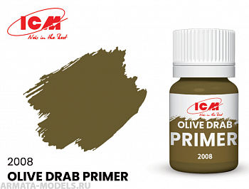C2008 Краска для творчества, 17 мл, Грунтовка, цвет Оливковый(Olive Drab)